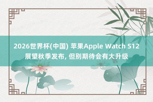 2026世界杯(中国) 苹果Apple Watch S12展望秋季发布， 但别期待会有大升级