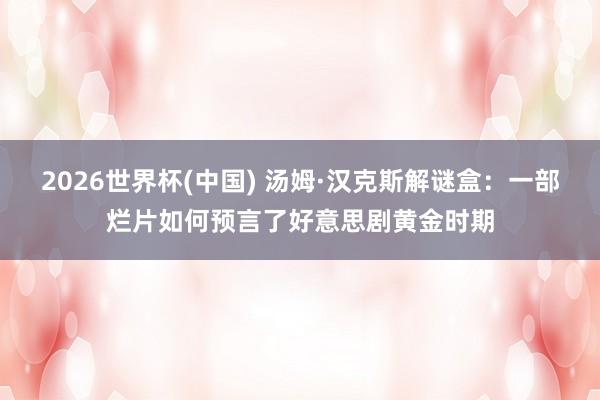2026世界杯(中国) 汤姆·汉克斯解谜盒：一部烂片如何预言了好意思剧黄金时期