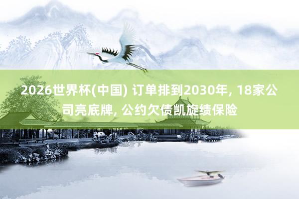 2026世界杯(中国) 订单排到2030年， 18家公司亮底牌， 公约欠债凯旋绩保险