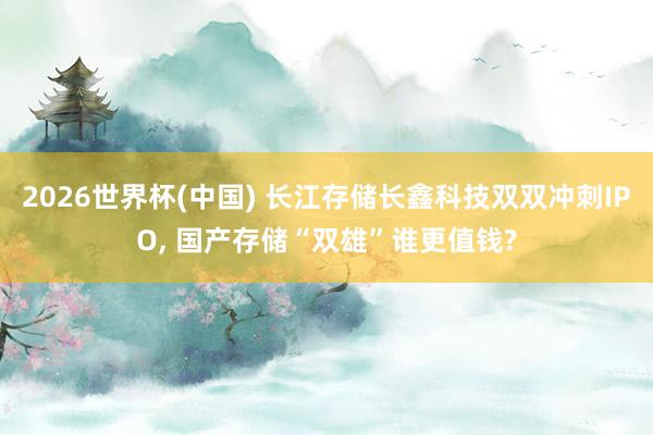 2026世界杯(中国) 长江存储长鑫科技双双冲刺IPO， 国产存储“双雄”谁更值钱?
