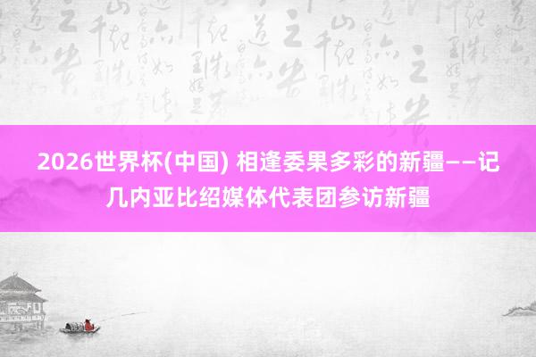 2026世界杯(中国) 相逢委果多彩的新疆——记几内亚比绍媒体代表团参访新疆