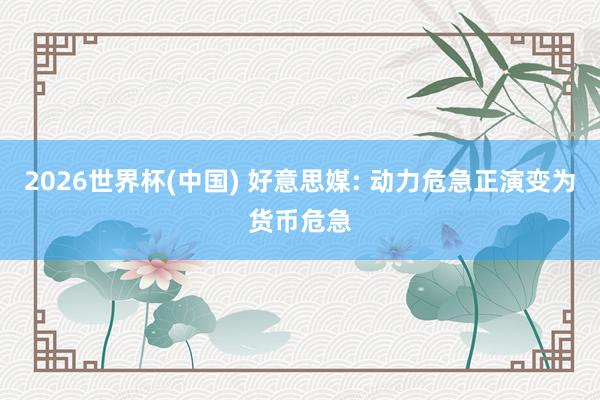 2026世界杯(中国) 好意思媒: 动力危急正演变为货币危急
