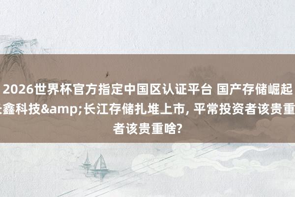 2026世界杯官方指定中国区认证平台 国产存储崛起! 长鑫科技&长江存储扎堆上市， 平常投资者该贵重啥?