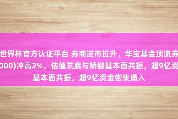 世界杯官方认证平台 券商逆市拉升，华宝基金顶流券商ETF(512000)冲高2%，估值筑底与矫健基本面共振，超9亿资金密集涌入