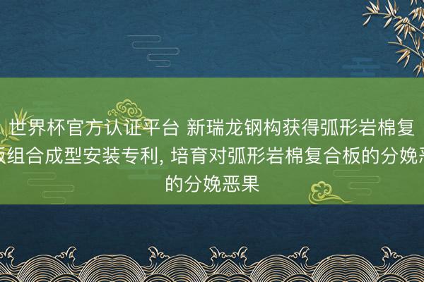 世界杯官方认证平台 新瑞龙钢构获得弧形岩棉复合板组合成型安装专利, 培育对弧形岩棉复合板的分娩恶果